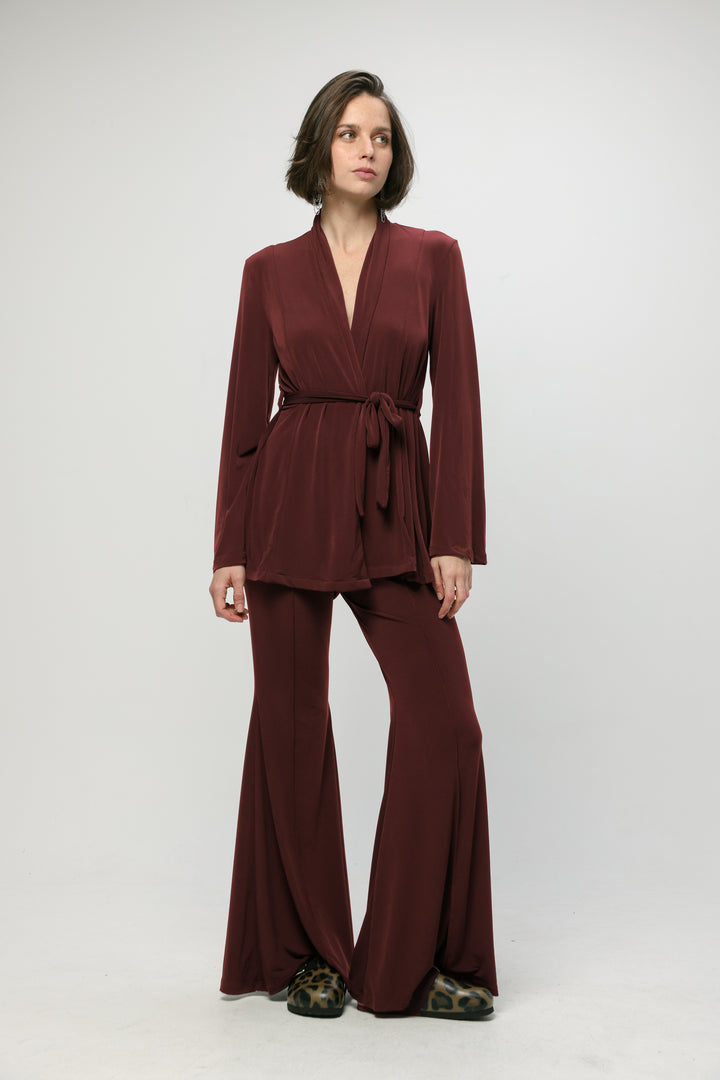 Fireworks Burgundy Wrap Shirt