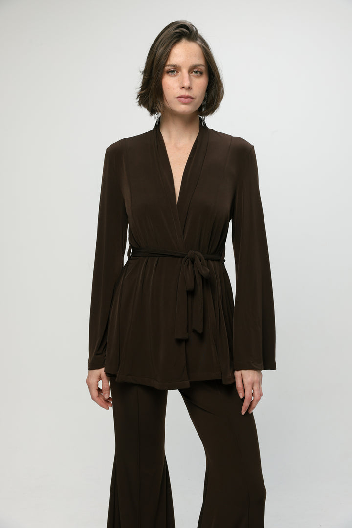 Fireworks Dark Brown Wrap Shirt