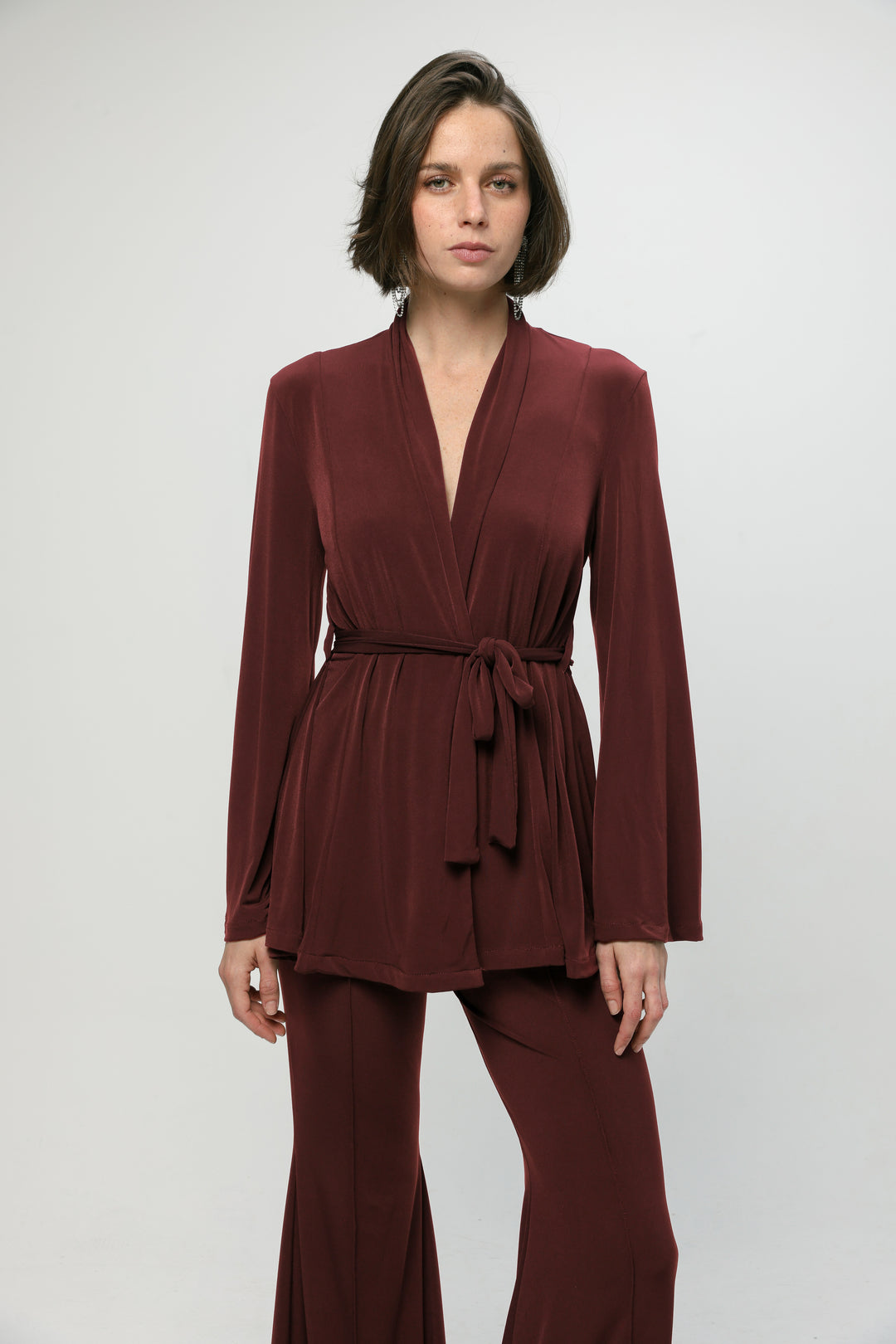 Fireworks Burgundy Wrap Shirt