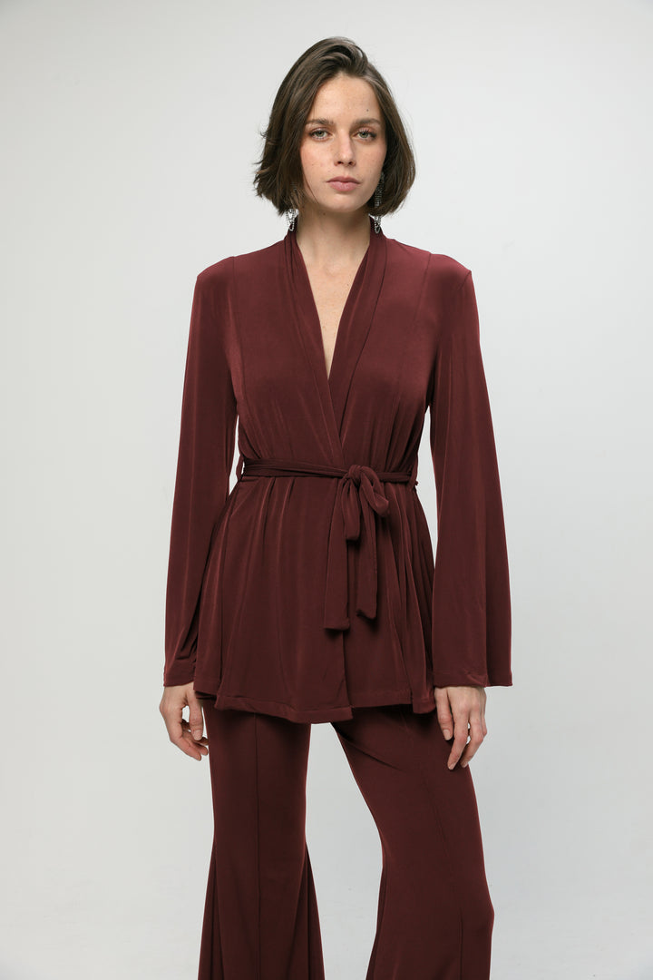 Fireworks Burgundy Wrap Shirt