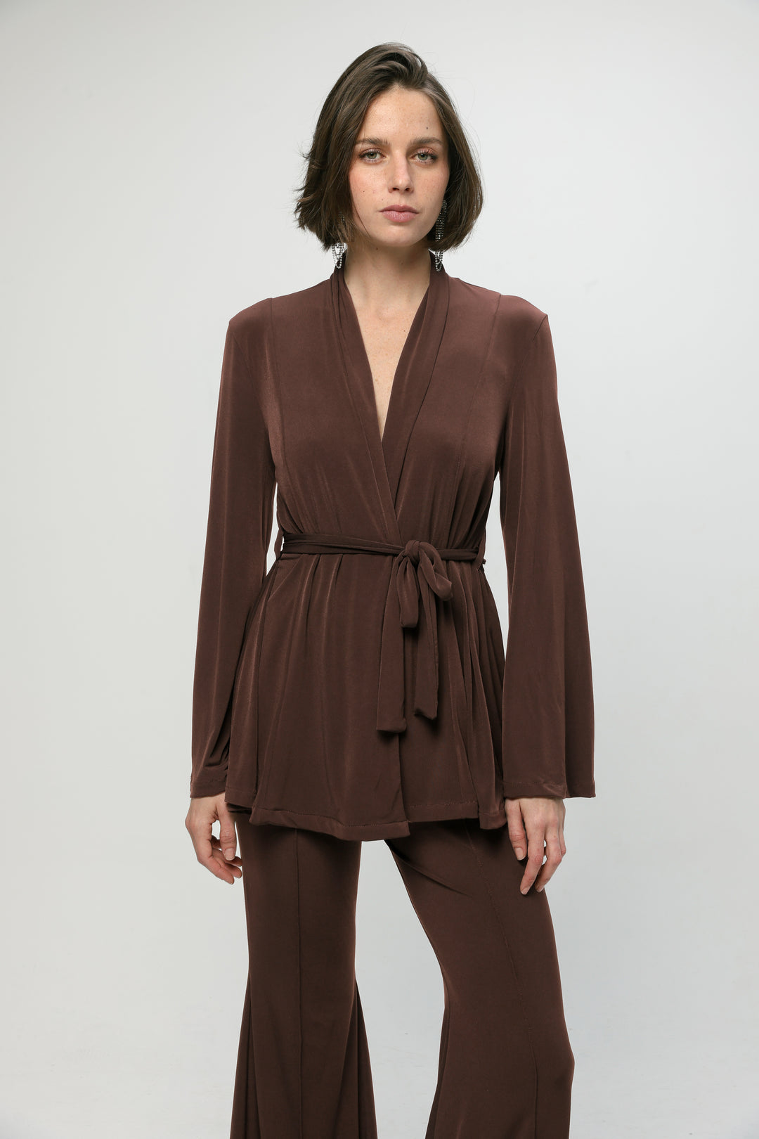 Fireworks Light Brown Wrap Shirt