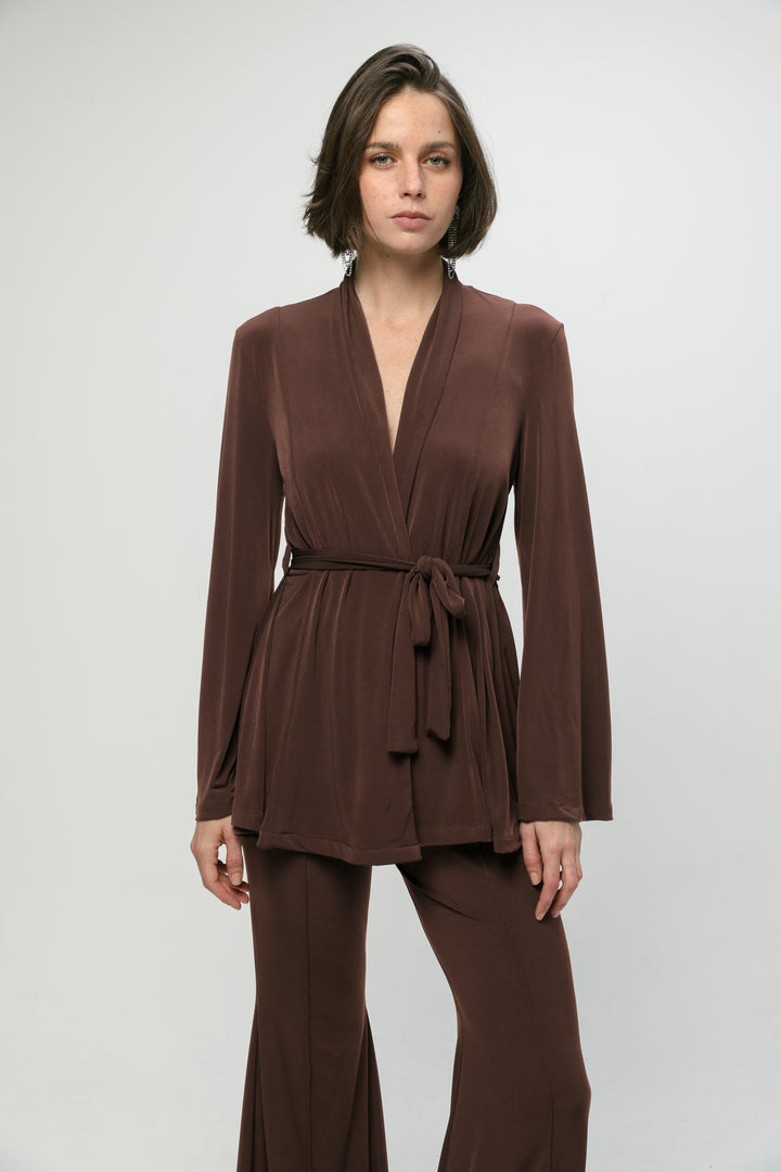 Fireworks Light Brown Wrap Shirt