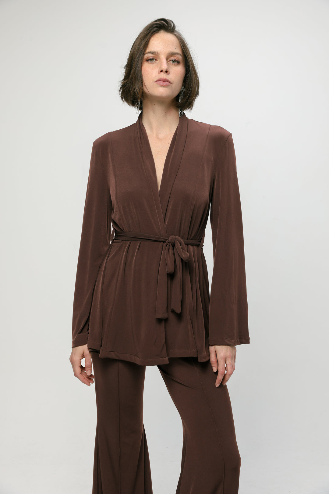 Fireworks Light Brown Wrap Shirt