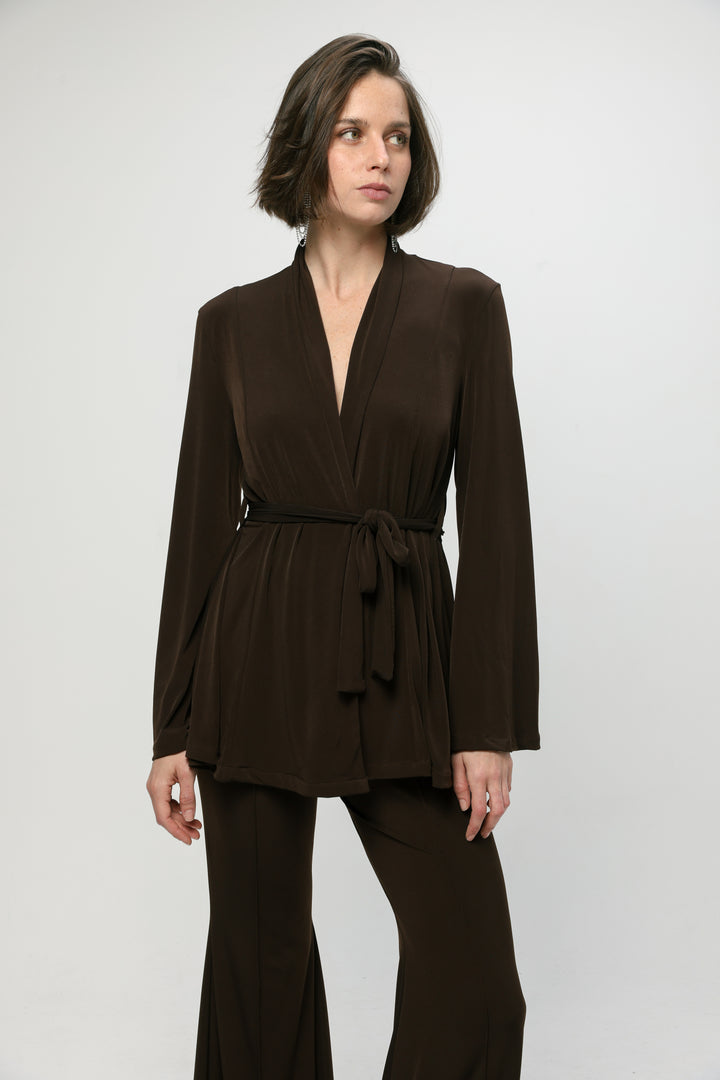 Fireworks Dark Brown Wrap Shirt