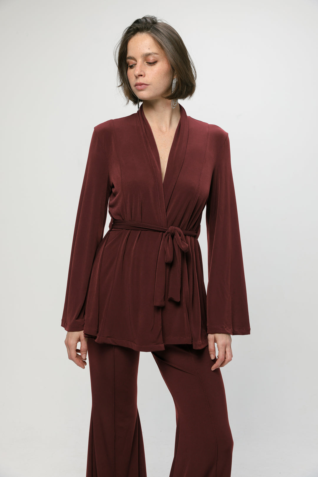 Fireworks Burgundy Wrap Shirt