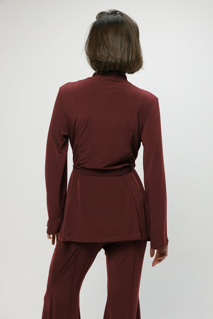 Fireworks Burgundy Wrap Shirt