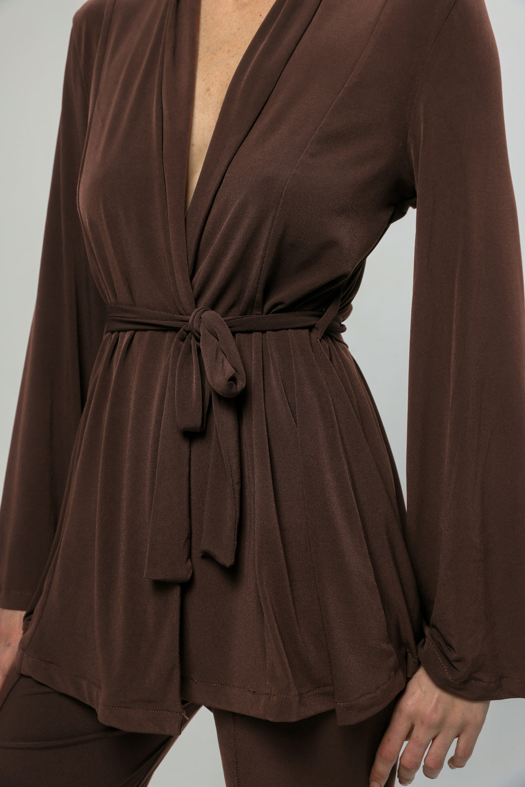 Fireworks Light Brown Wrap Shirt