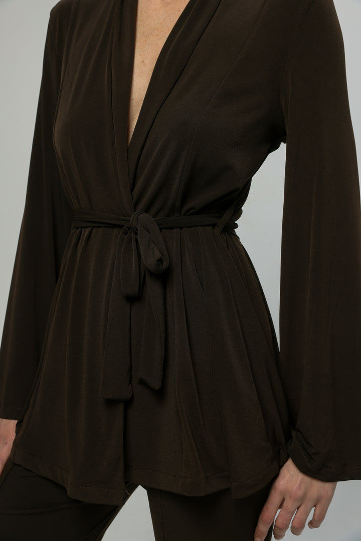 Fireworks Dark Brown Wrap Shirt