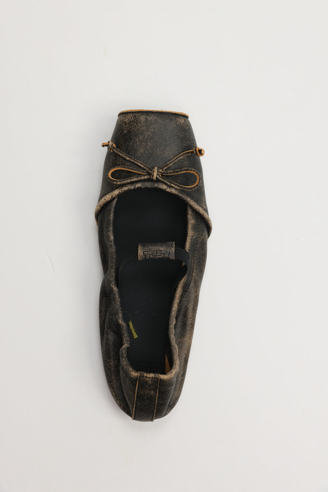 Brown Square Toe Ballerina Flats