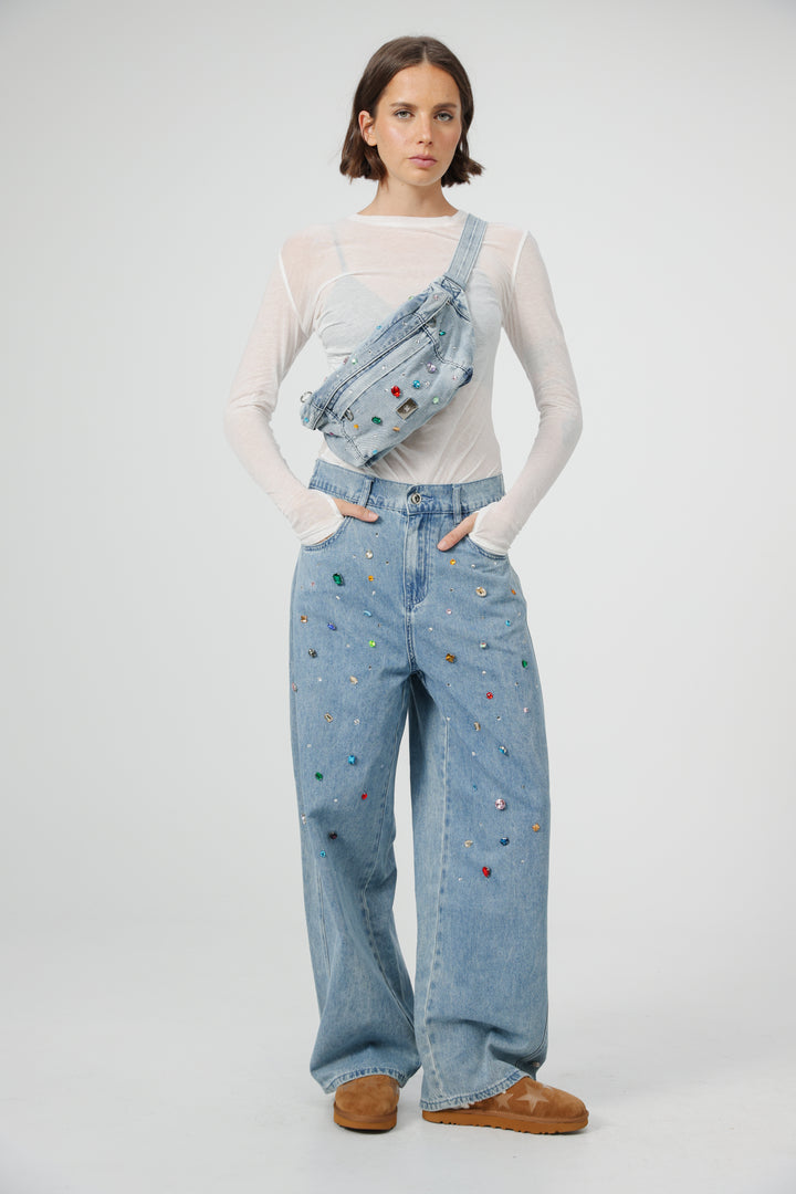 Ruby Denim Belt Bag