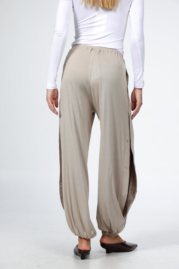Swan Beige Snap Joggers