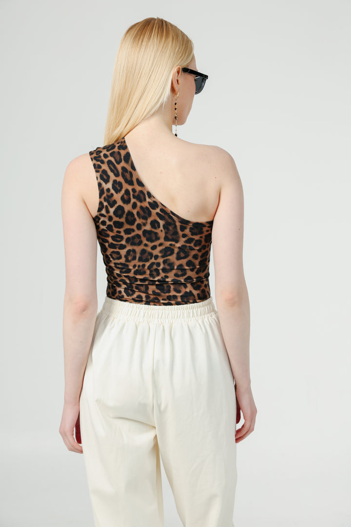 Catalog Leopard One Shoulder Top