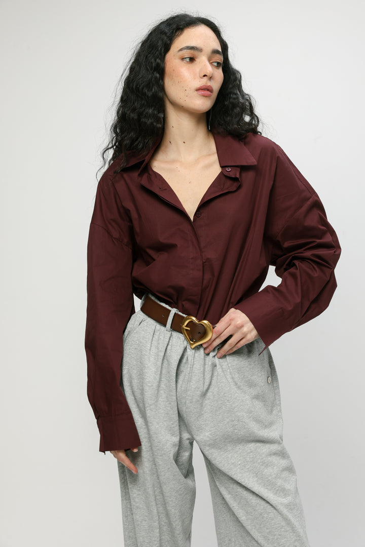 Classic Wine Buttoned Shirt