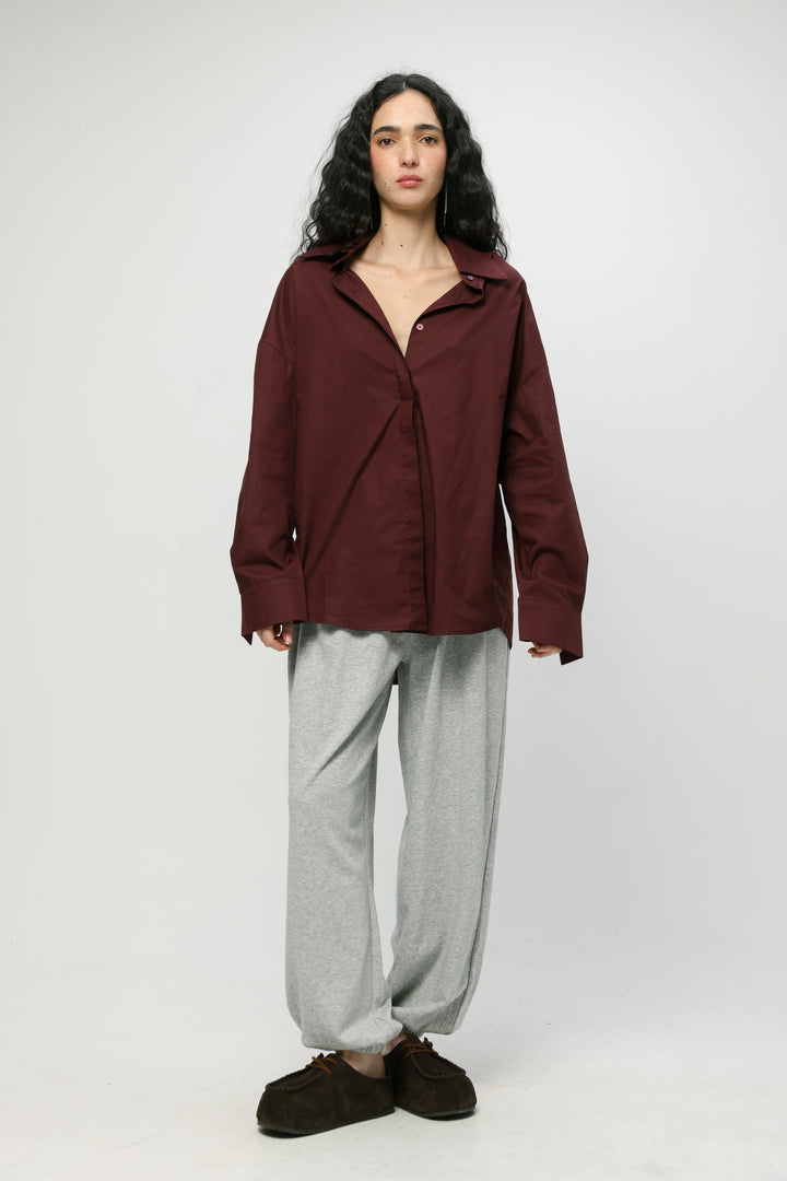 Classic Wine Buttoned Shirt