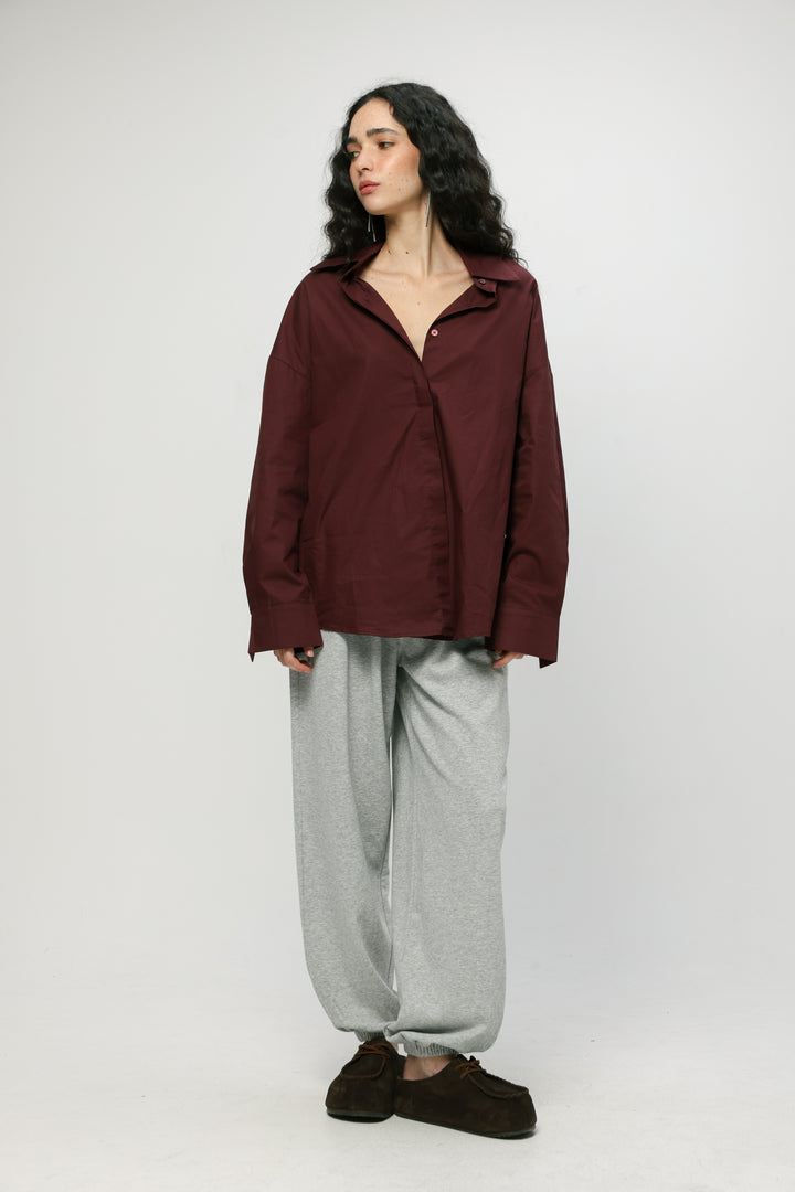 Classic Wine Buttoned Shirt