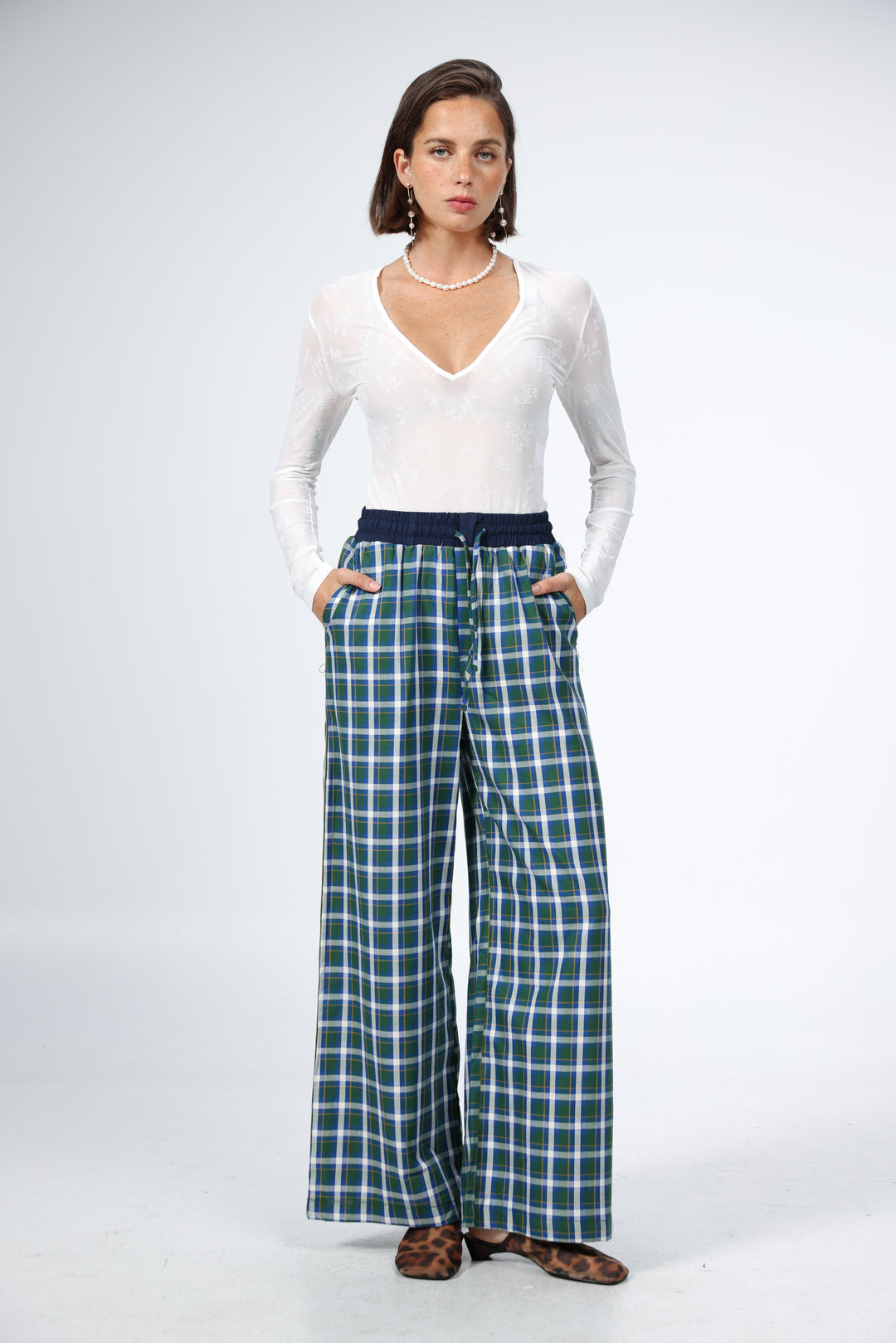 Boxer Blue Plaid Bottoms