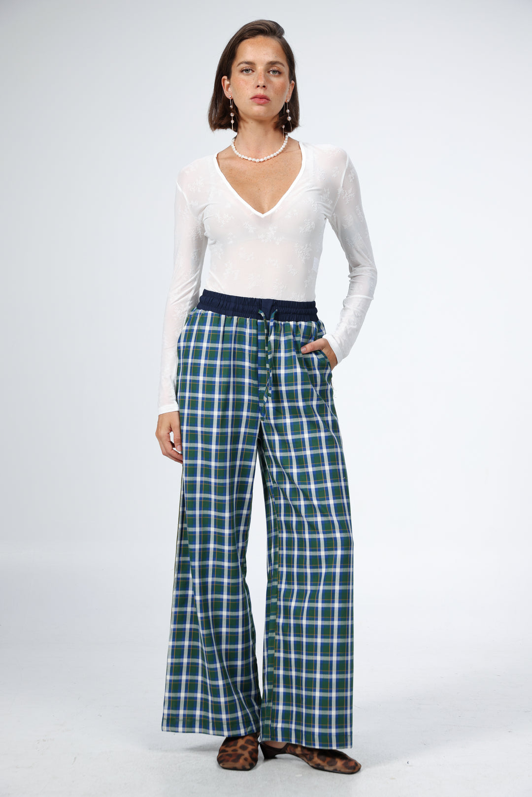 Boxer Blue Plaid Bottoms