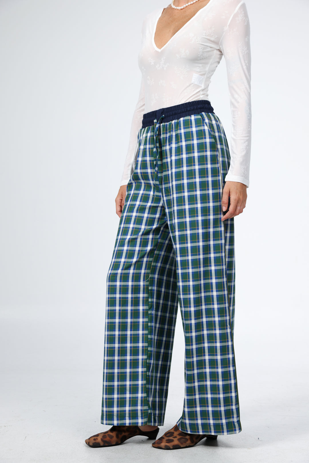 Boxer Blue Plaid Bottoms