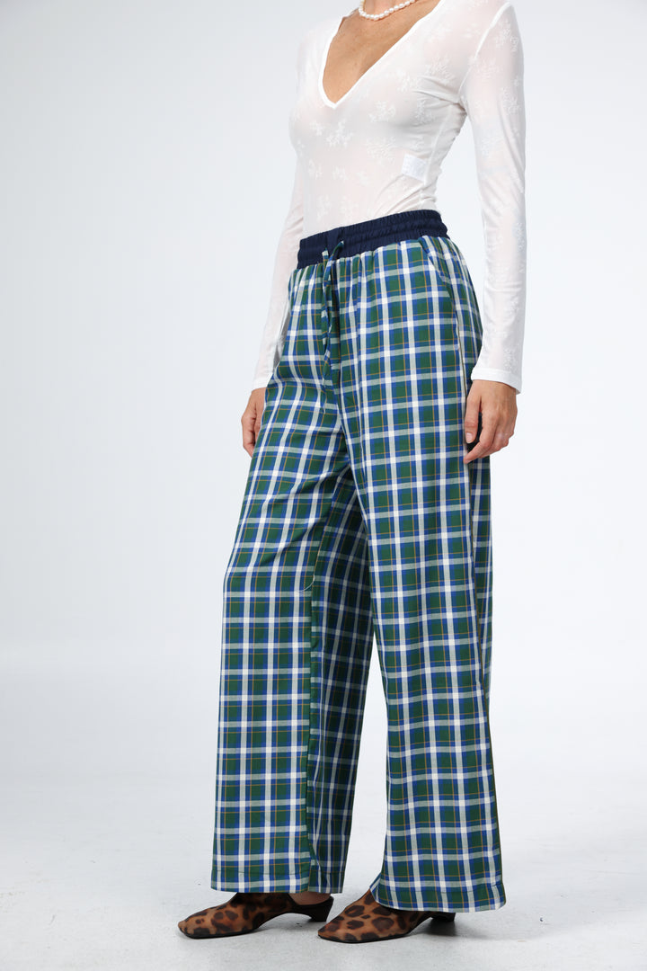 Boxer Blue Plaid Bottoms