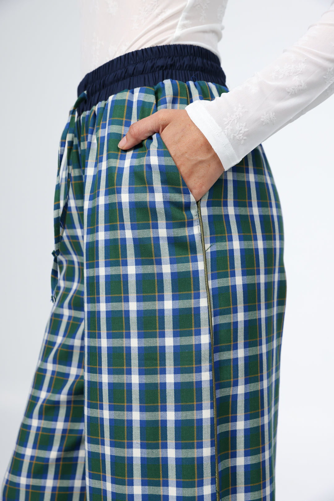 Boxer Blue Plaid Bottoms
