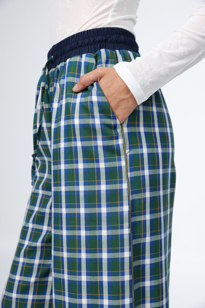 Boxer Blue Plaid Bottoms
