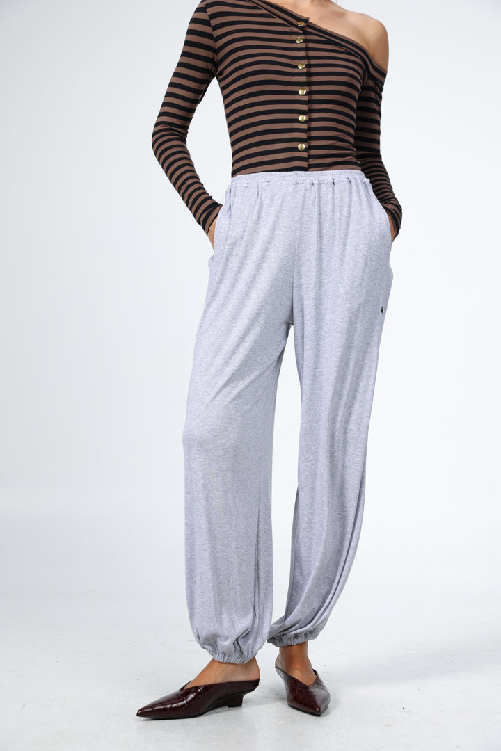 Swan Grey Snap Joggers