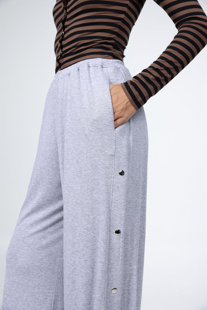 Swan Grey Snap Joggers