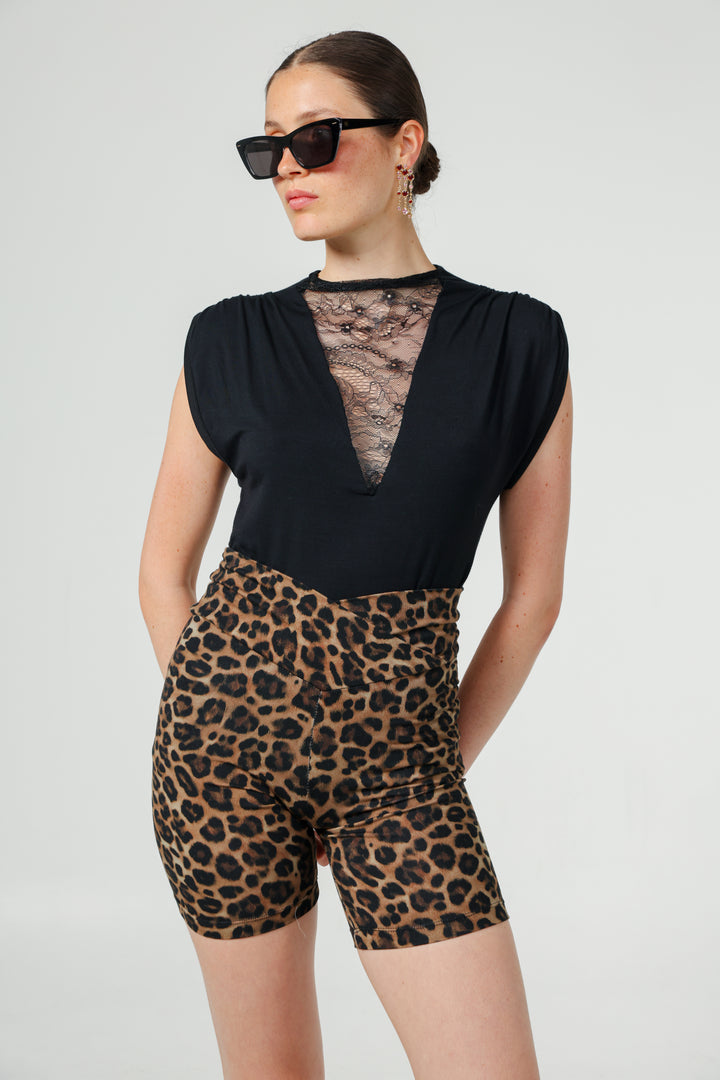 Sea Black Lace Tank
