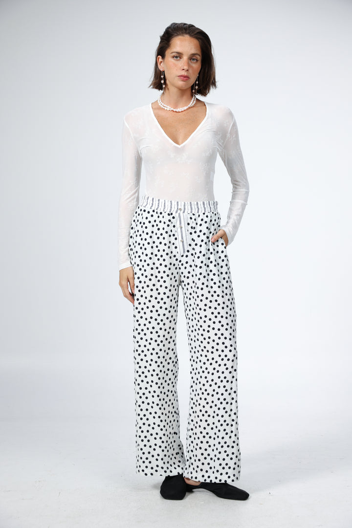 Boxer White Dots Bottoms
