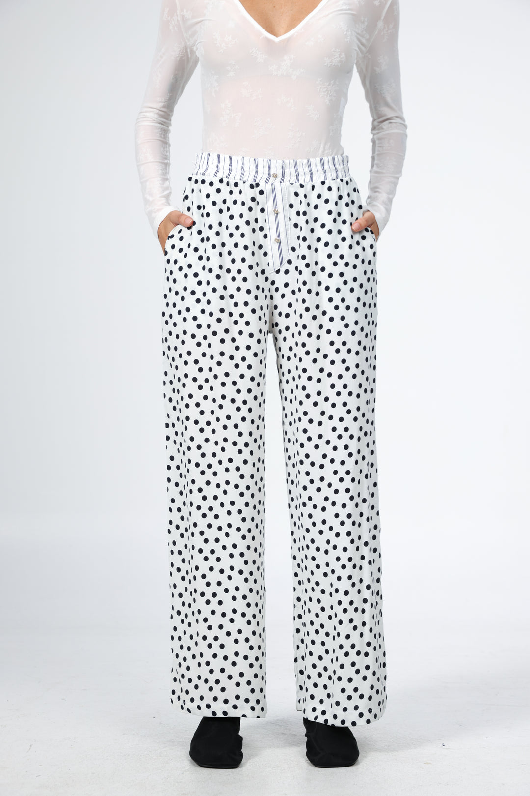 Boxer White Dots Bottoms