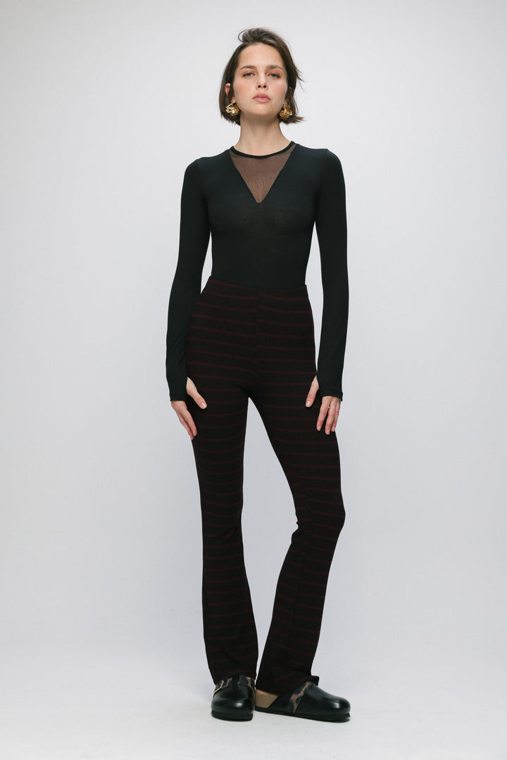 Moosh Purple Striped Legging