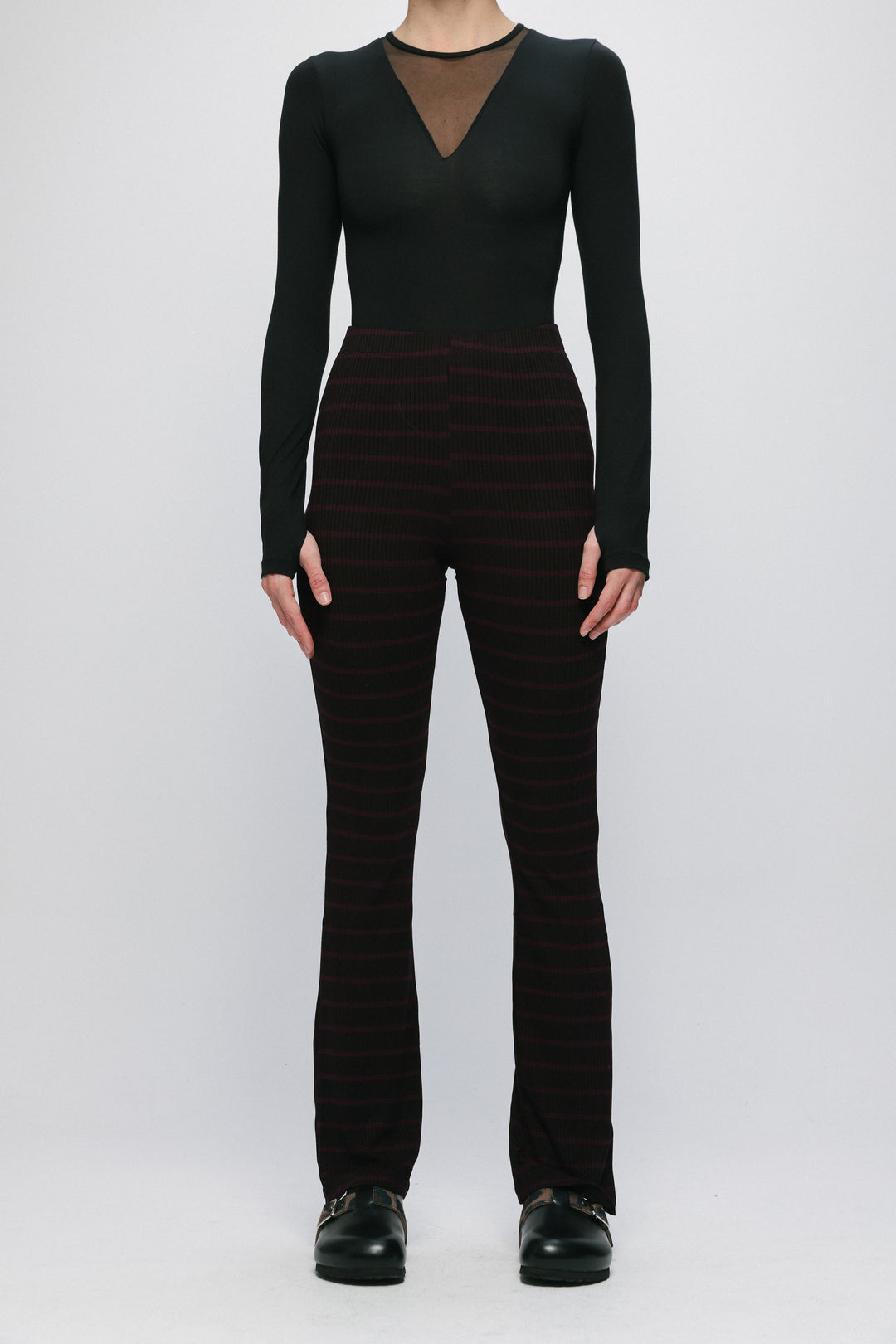 Moosh Purple Striped Legging