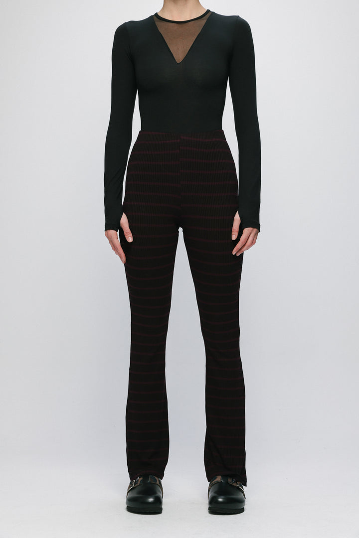 Moosh Purple Striped Legging