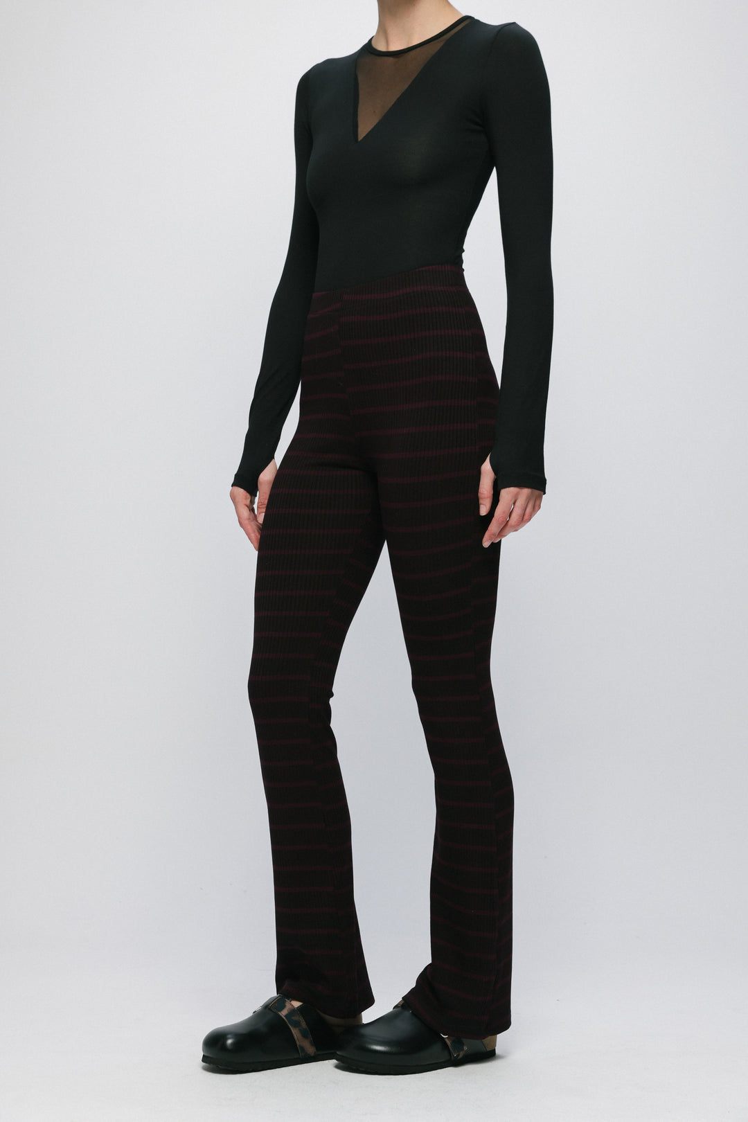 Moosh Purple Striped Legging