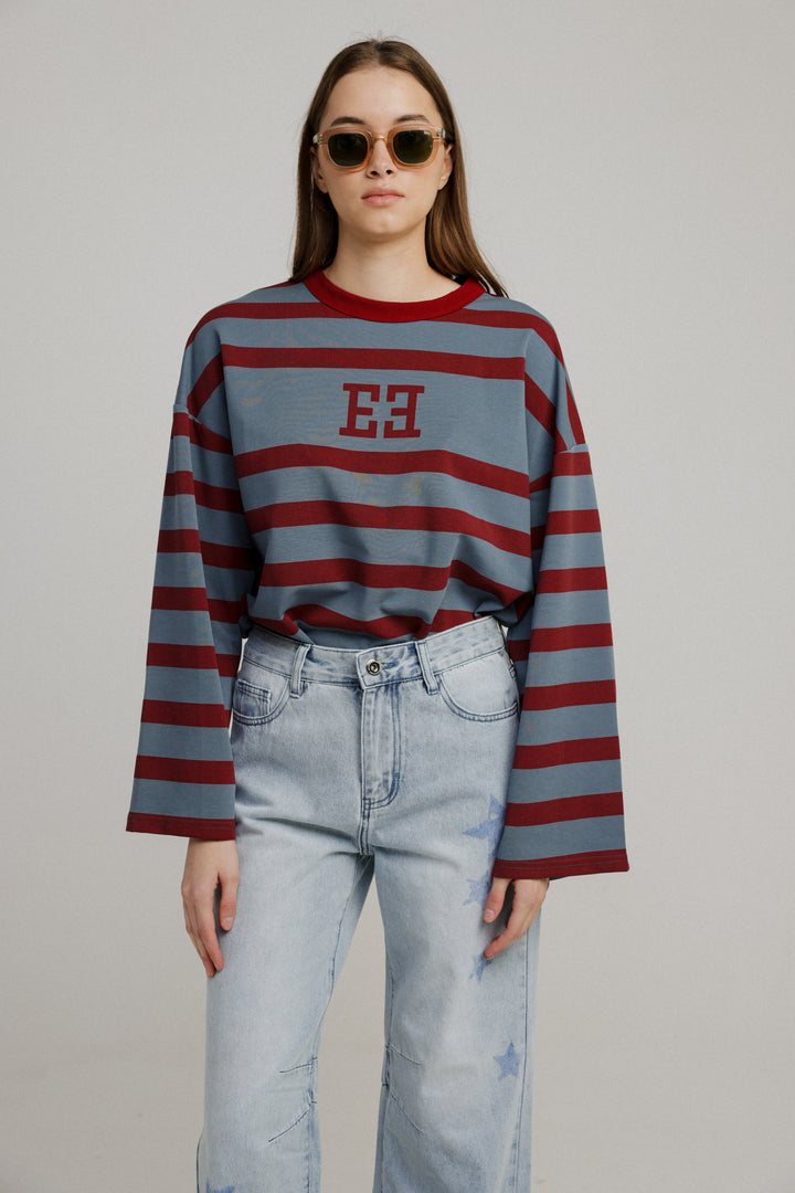 Center Wine Stripes Shirt