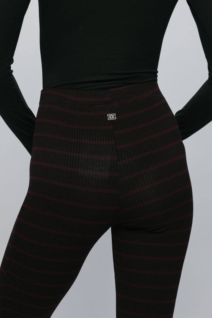 Moosh Purple Striped Legging