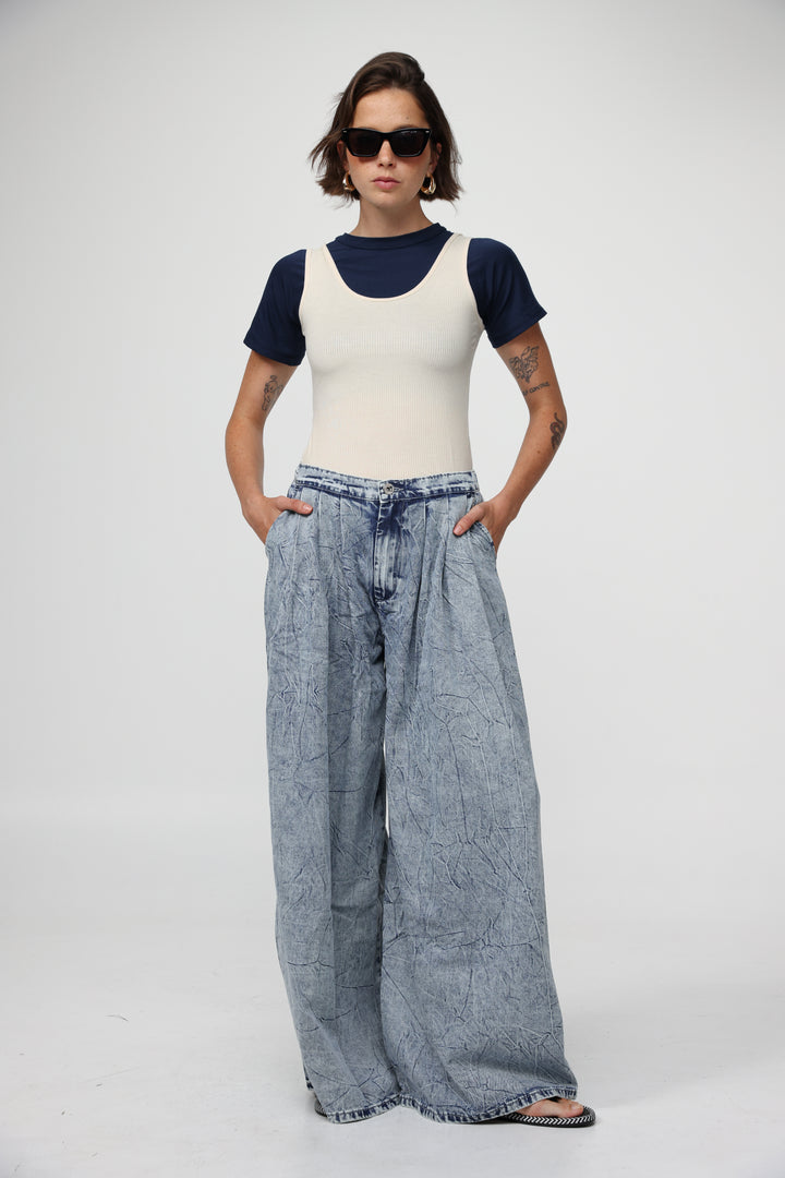 Melchett Light Blue Wide Denim