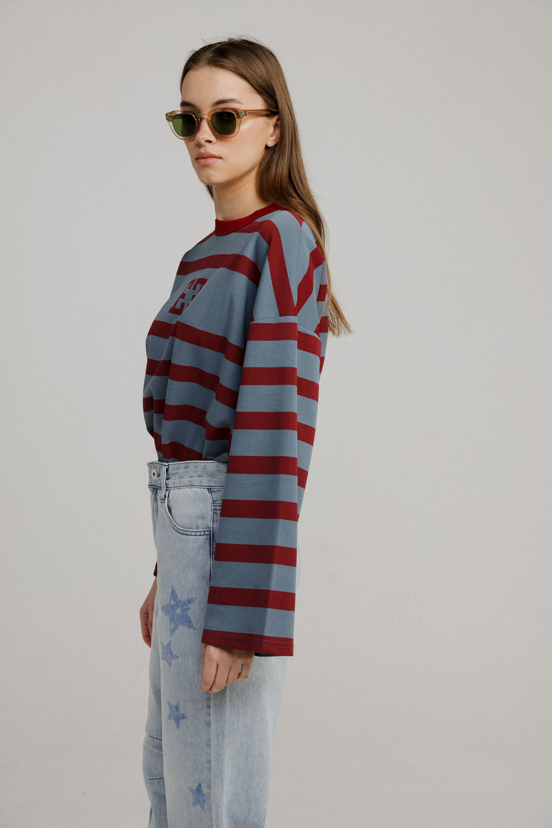 Center Wine Stripes Shirt