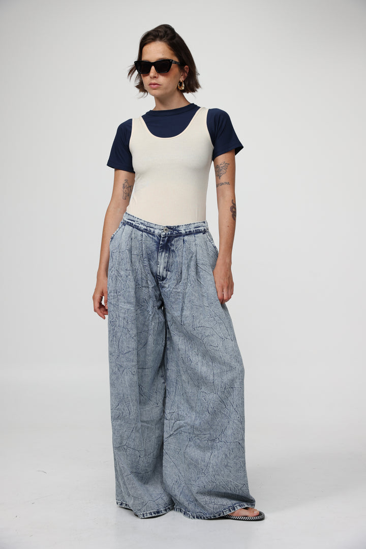 Melchett Light Blue Wide Denim