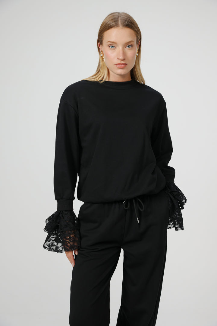 Drifting Black Sweatshirt