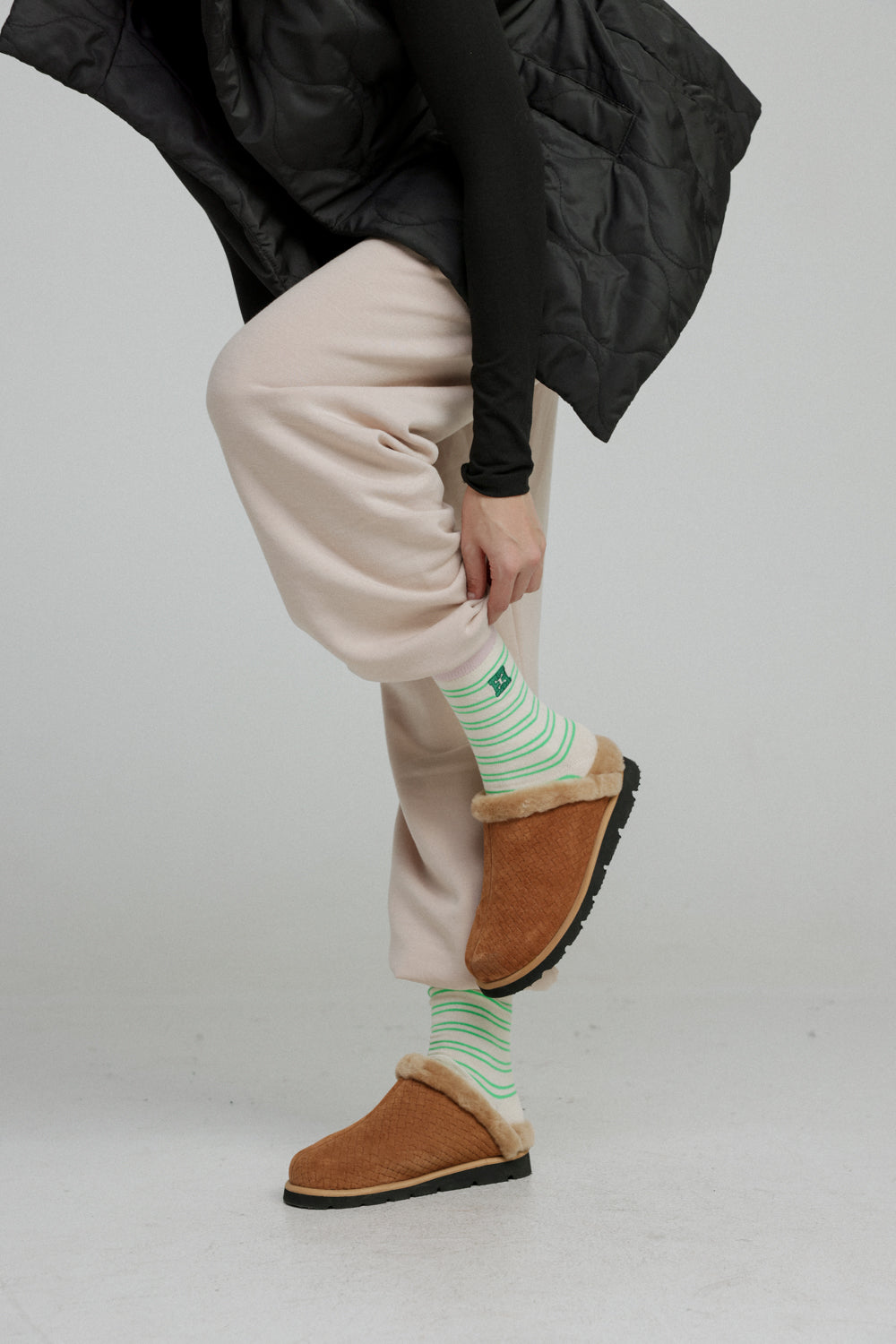 EE Green Striped Socks