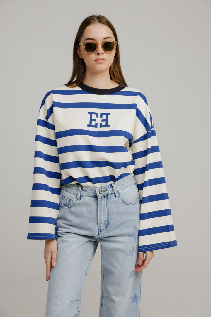 Center Blue Stripes Shirt