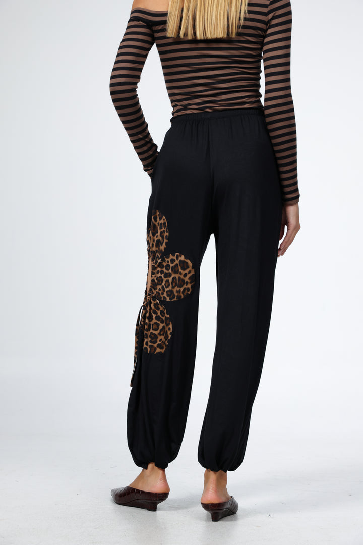Winding Black/Leopard Joggers