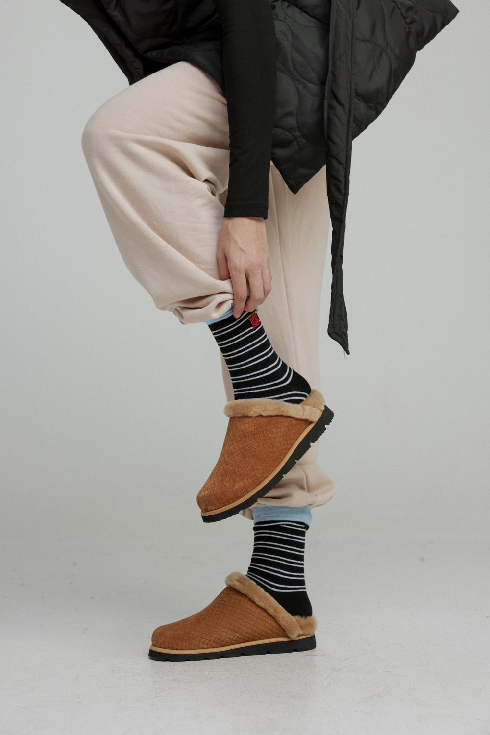 EE Black Striped Socks