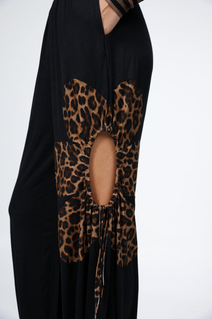 Winding Black/Leopard Joggers