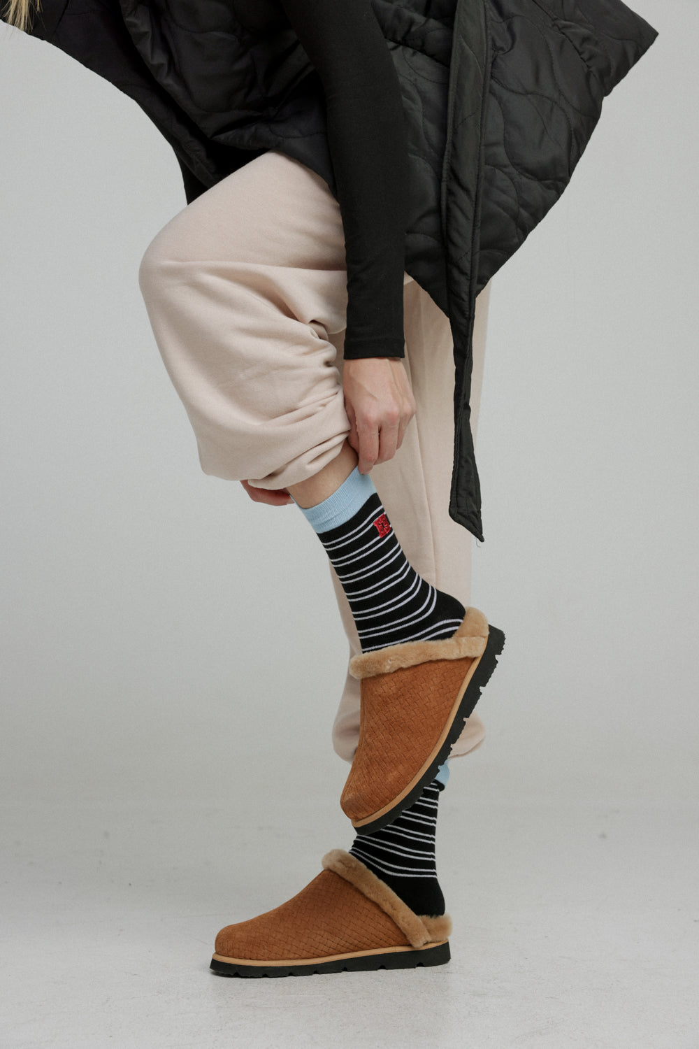 EE Black Striped Socks