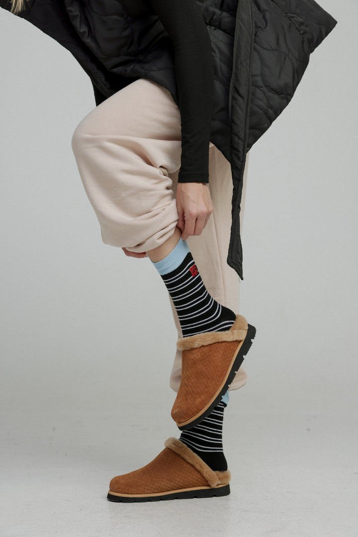 EE Black Striped Socks