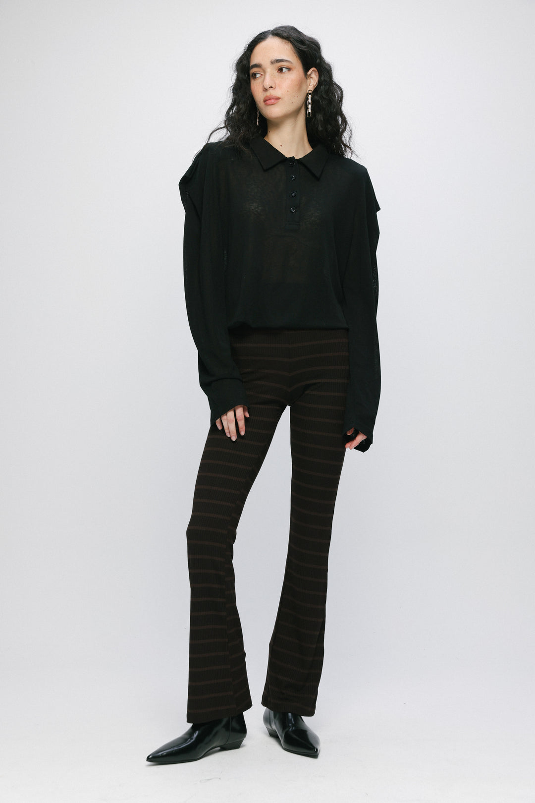 Moosh Brown Striped Legging