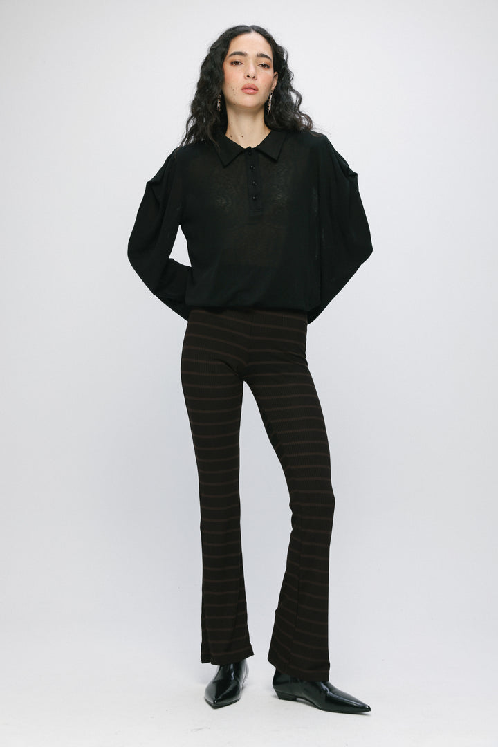 Moosh Brown Striped Legging