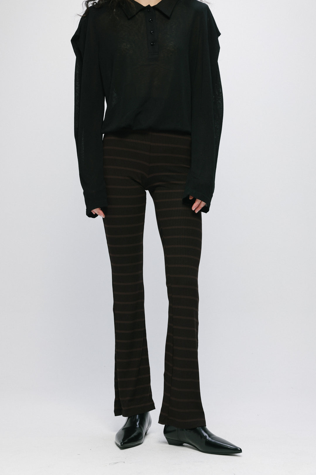 Moosh Brown Striped Legging